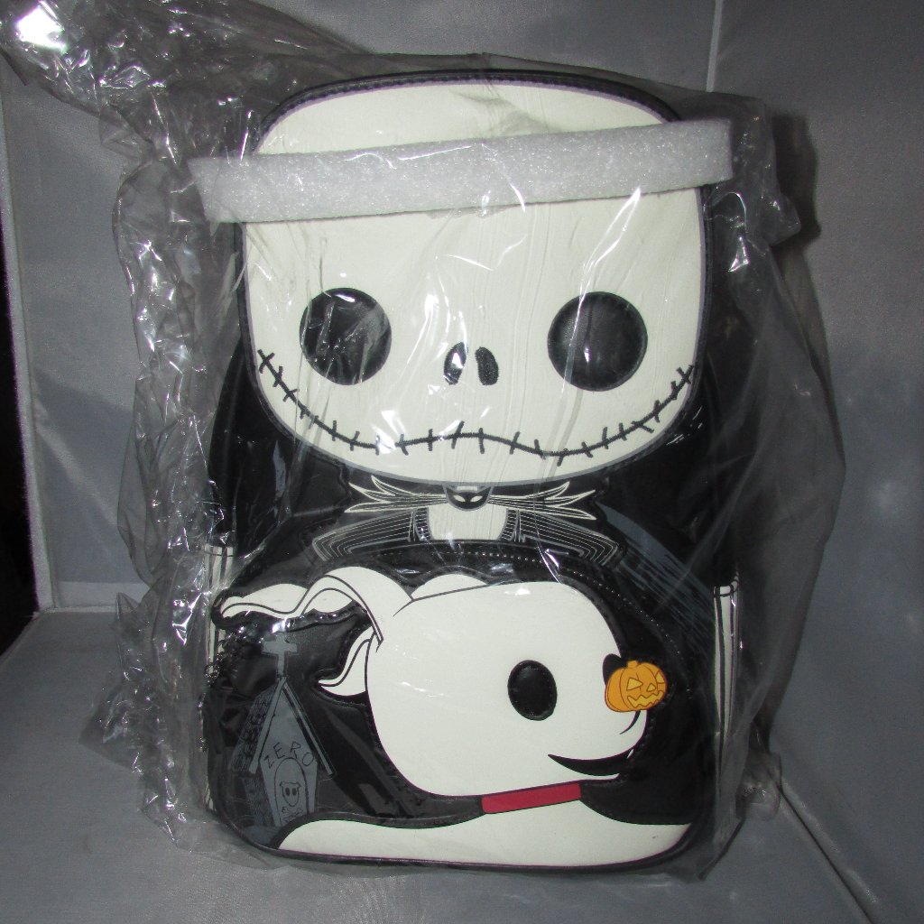Funkon 21' Jack Skellington & Zero Glow In The Dark Loungefly Mini Backpack Nwt